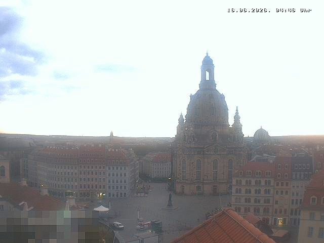 Archiv Foto Webcam Dresden - Frauenkirche und Neumarkt