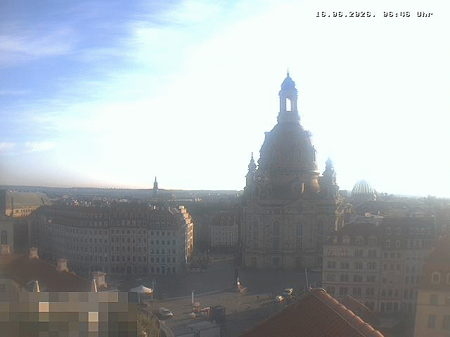 Archiv Foto Webcam Dresden - Frauenkirche und Neumarkt