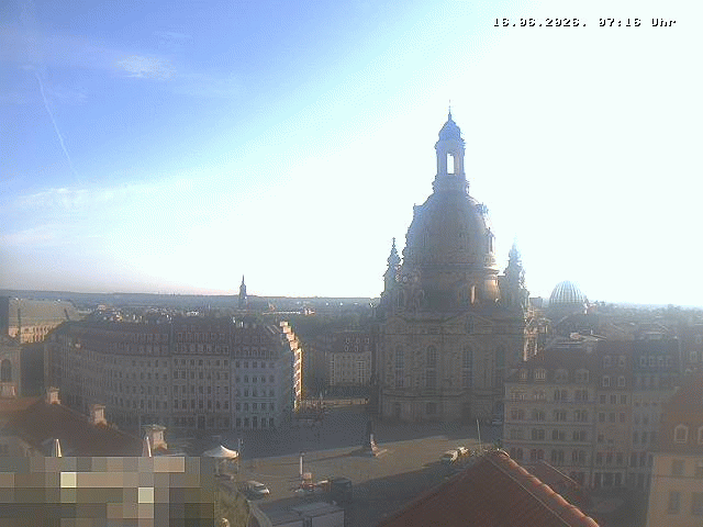 Archiv Foto Webcam Dresden - Frauenkirche und Neumarkt
