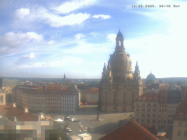 Archiv Foto Webcam Dresden - Frauenkirche und Neumarkt
