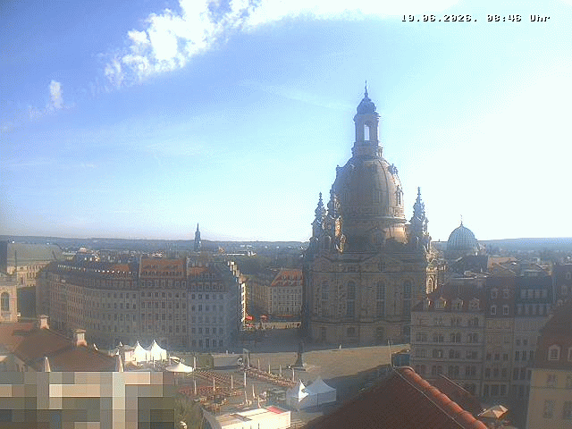 Archiv Foto Webcam Dresden - Frauenkirche und Neumarkt