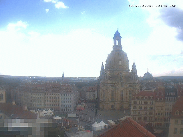 Archiv Foto Webcam Dresden - Frauenkirche und Neumarkt
