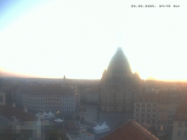 Archived image Webcam Dresden - Frauenkirche and Neumarkt square