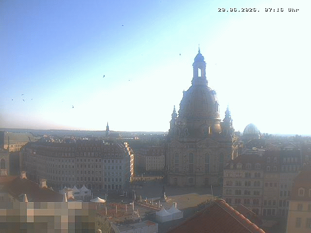 Archived image Webcam Dresden - Frauenkirche and Neumarkt square