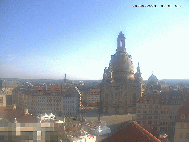 Archived image Webcam Dresden - Frauenkirche and Neumarkt square