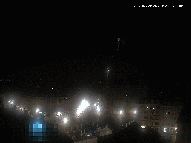 Archiv Foto Webcam Dresden - Frauenkirche und Neumarkt