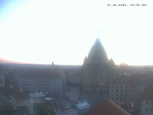 Archiv Foto Webcam Dresden - Frauenkirche und Neumarkt