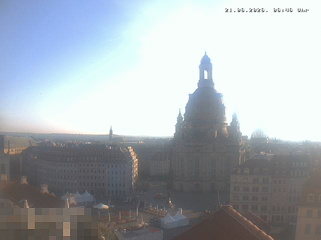 Archiv Foto Webcam Dresden - Frauenkirche und Neumarkt