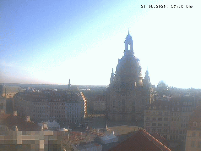 Archiv Foto Webcam Dresden - Frauenkirche und Neumarkt