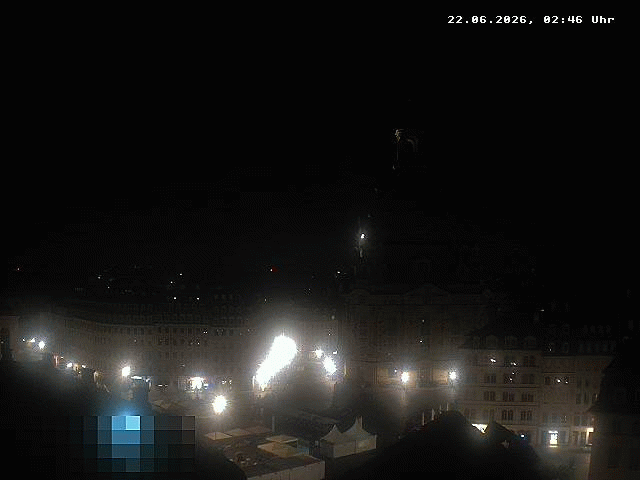 Archiv Foto Webcam Dresden - Frauenkirche und Neumarkt