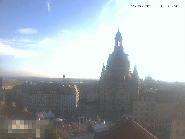 Archiv Foto Webcam Dresden - Frauenkirche und Neumarkt