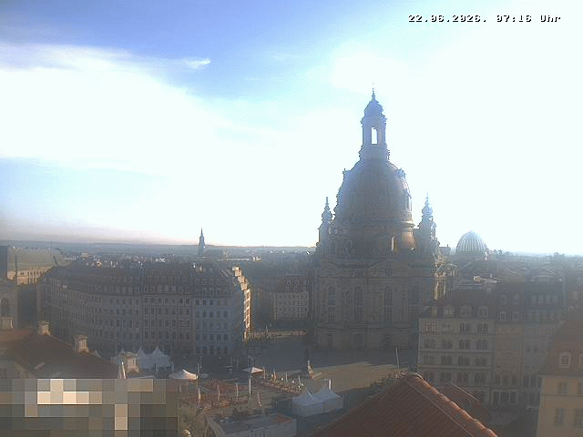 Archiv Foto Webcam Dresden - Frauenkirche und Neumarkt