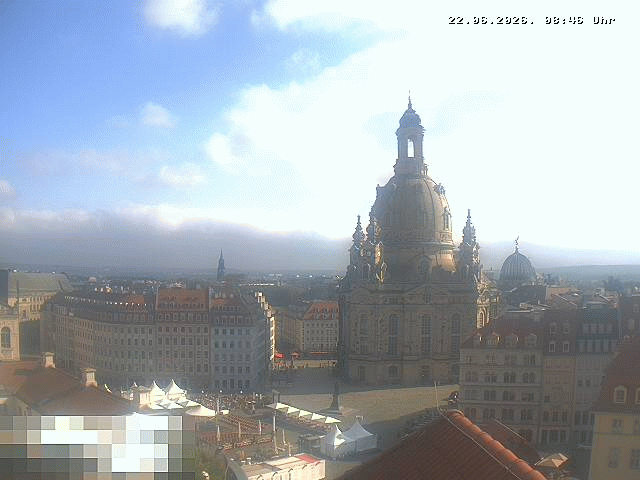 Archiv Foto Webcam Dresden - Frauenkirche und Neumarkt