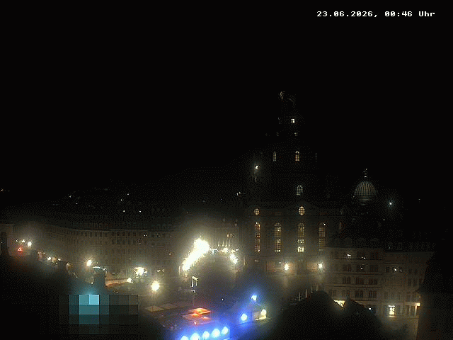 Archiv Foto Webcam Dresden - Frauenkirche und Neumarkt