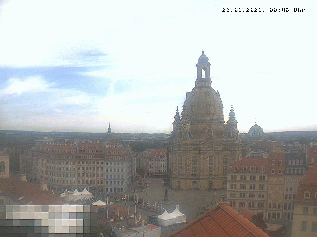 Archiv Foto Webcam Dresden - Frauenkirche und Neumarkt