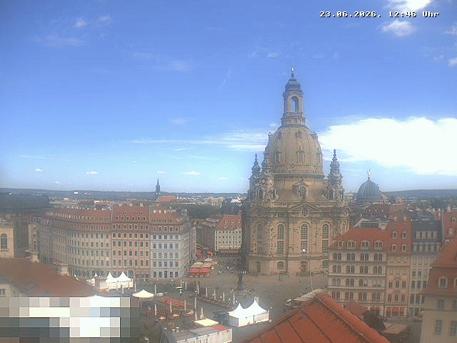 Archiv Foto Webcam Dresden - Frauenkirche und Neumarkt