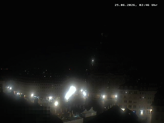 Archived image Webcam Dresden - Frauenkirche and Neumarkt square