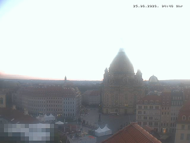 Archived image Webcam Dresden - Frauenkirche and Neumarkt square
