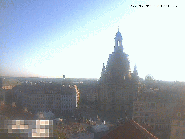 Archived image Webcam Dresden - Frauenkirche and Neumarkt square