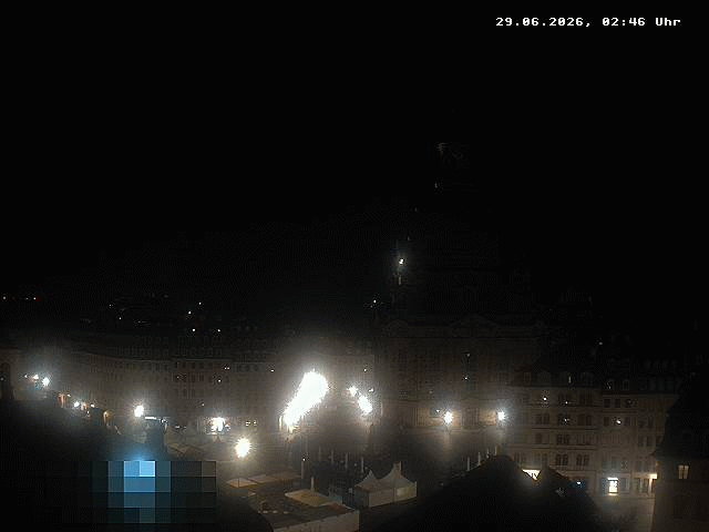 Archiv Foto Webcam Dresden - Frauenkirche und Neumarkt