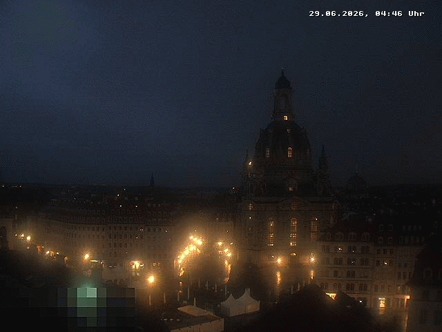 Archiv Foto Webcam Dresden - Frauenkirche und Neumarkt
