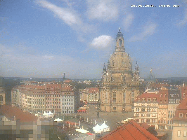 Archiv Foto Webcam Dresden - Frauenkirche und Neumarkt
