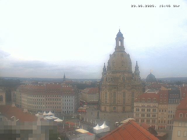 Archiv Foto Webcam Dresden - Frauenkirche und Neumarkt
