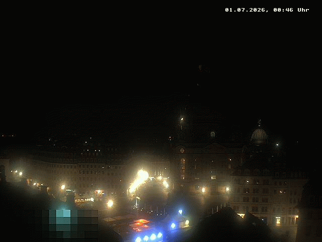 Archiv Foto Webcam Dresden - Frauenkirche und Neumarkt