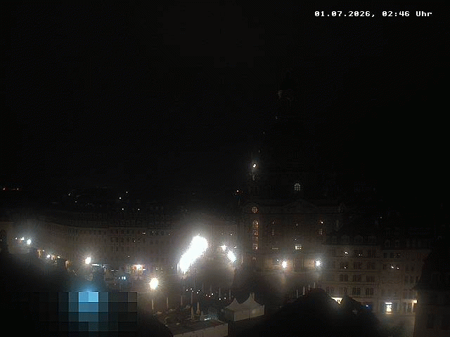 Archiv Foto Webcam Dresden - Frauenkirche und Neumarkt