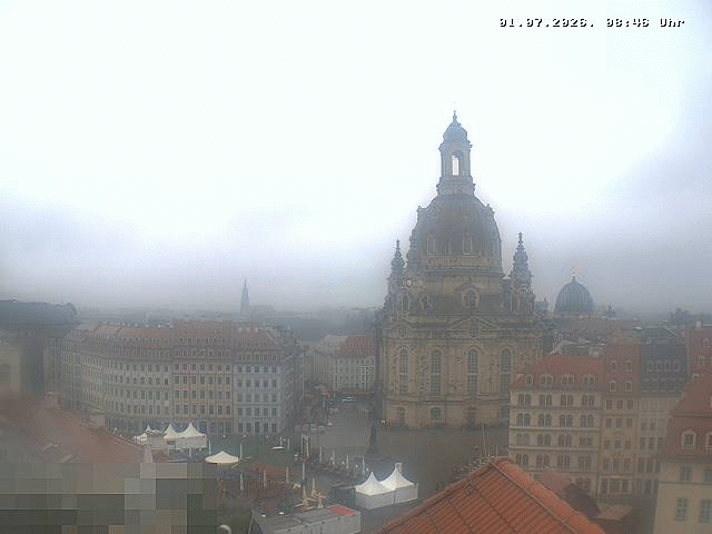 Archived image Webcam Dresden - Frauenkirche and Neumarkt square