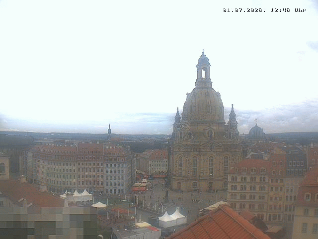 Archiv Foto Webcam Dresden - Frauenkirche und Neumarkt