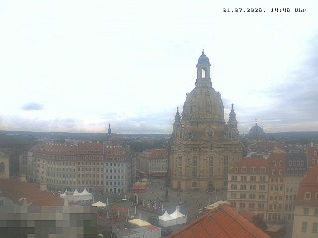 Archiv Foto Webcam Dresden - Frauenkirche und Neumarkt