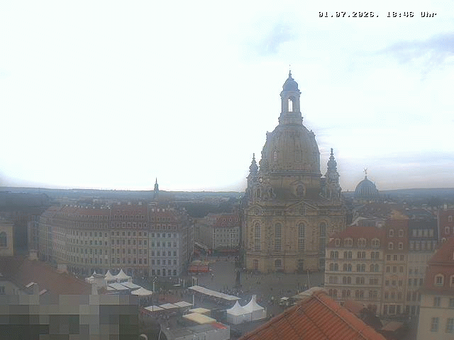 Archiv Foto Webcam Dresden - Frauenkirche und Neumarkt