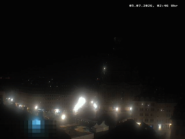 Archived image Webcam Dresden - Frauenkirche and Neumarkt square