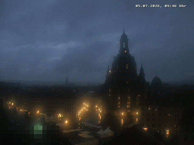 Archived image Webcam Dresden - Frauenkirche and Neumarkt square