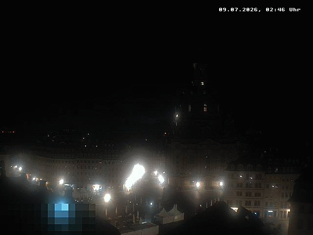 Archiv Foto Webcam Dresden - Frauenkirche und Neumarkt