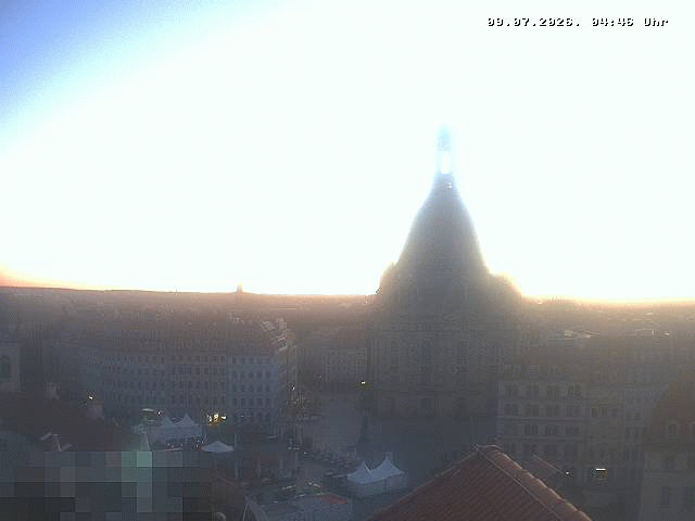 Archiv Foto Webcam Dresden - Frauenkirche und Neumarkt