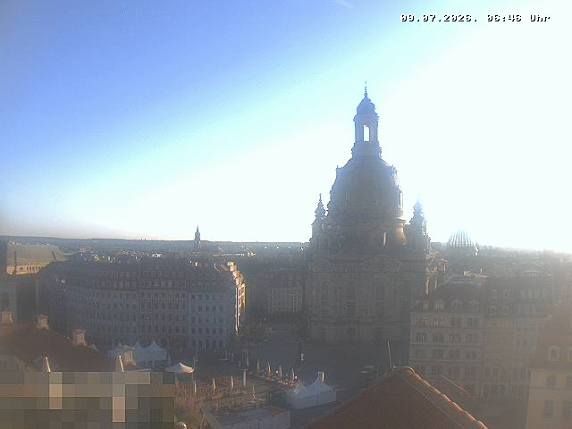 Archiv Foto Webcam Dresden - Frauenkirche und Neumarkt