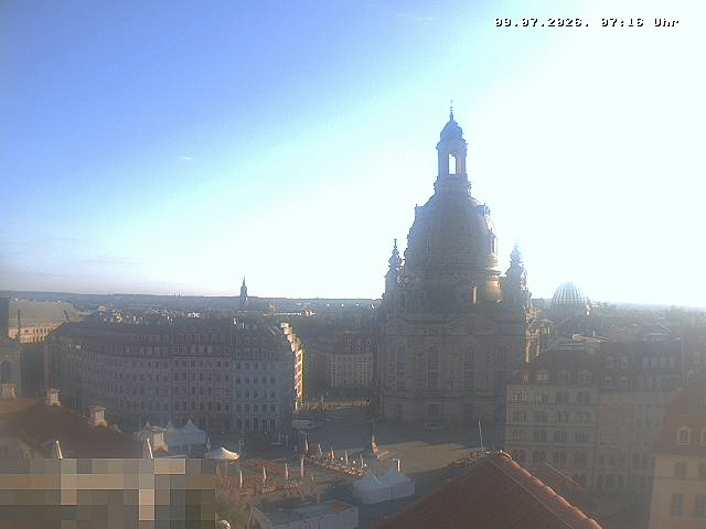 Archiv Foto Webcam Dresden - Frauenkirche und Neumarkt