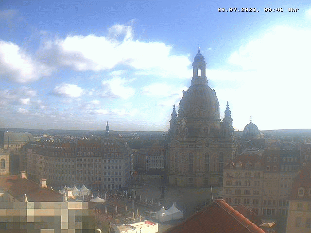 Archiv Foto Webcam Dresden - Frauenkirche und Neumarkt