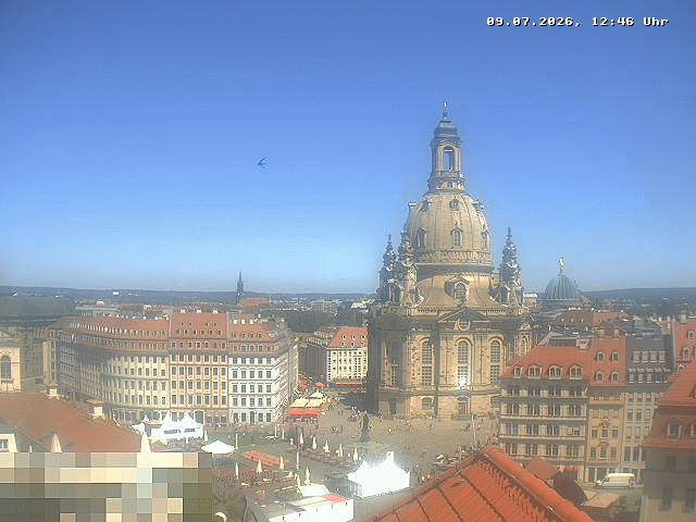 Archiv Foto Webcam Dresden - Frauenkirche und Neumarkt