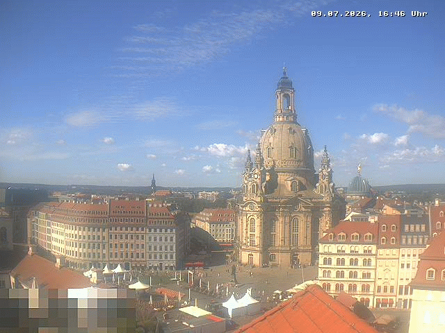 Archiv Foto Webcam Dresden - Frauenkirche und Neumarkt