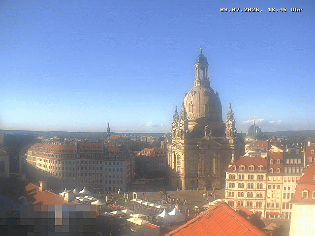 Archiv Foto Webcam Dresden - Frauenkirche und Neumarkt