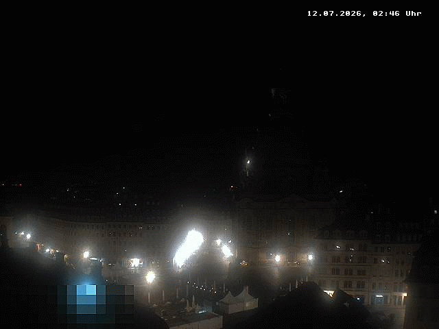 Archiv Foto Webcam Dresden - Frauenkirche und Neumarkt