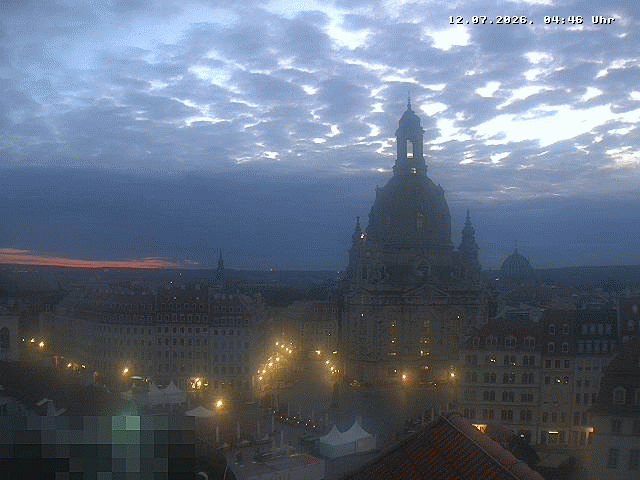 Archiv Foto Webcam Dresden - Frauenkirche und Neumarkt
