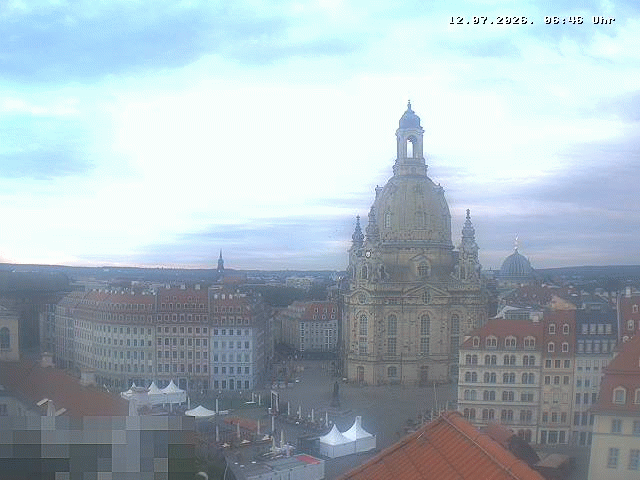 Archiv Foto Webcam Dresden - Frauenkirche und Neumarkt