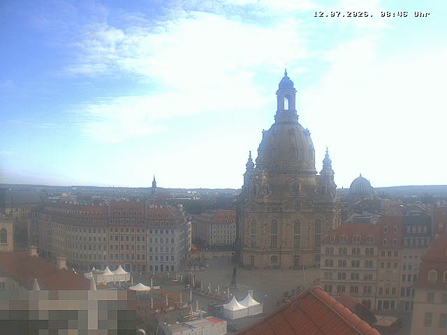 Archiv Foto Webcam Dresden - Frauenkirche und Neumarkt