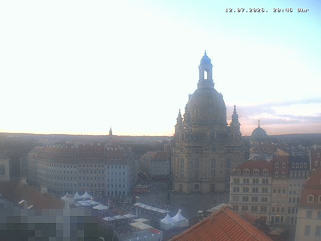 Archiv Foto Webcam Dresden - Frauenkirche und Neumarkt