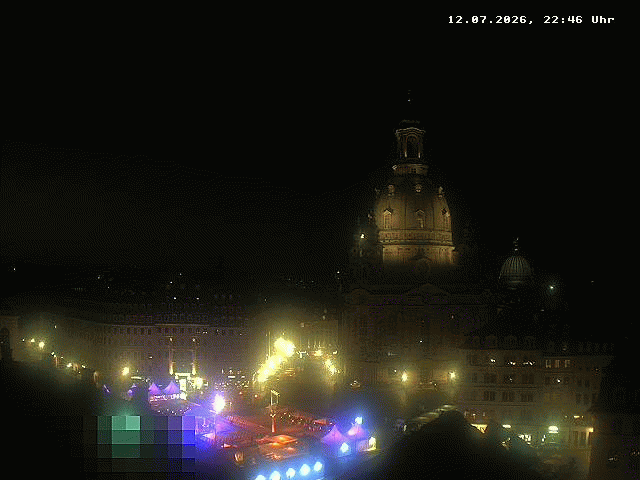 Archiv Foto Webcam Dresden - Frauenkirche und Neumarkt