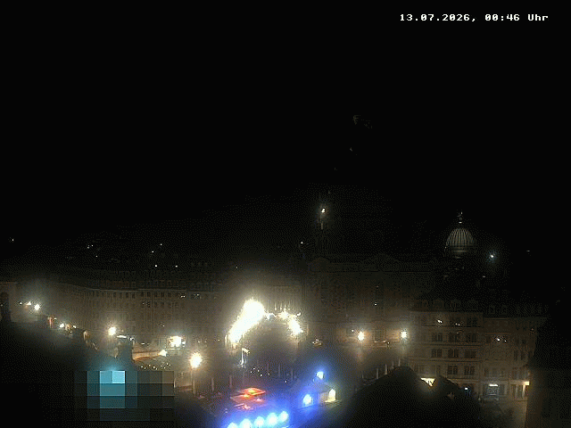 Archiv Foto Webcam Dresden - Frauenkirche und Neumarkt